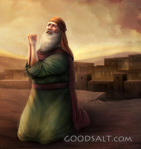 Abraham Praying / Pleading for Sodom and Gomorrah