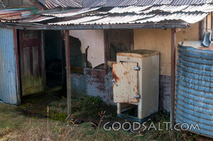 ack portion of derelict small town house