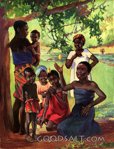 African Children Playing Game