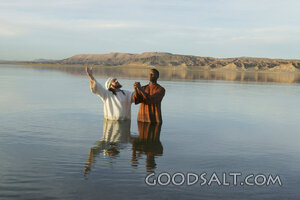 African Man With Hand Together Before Baptism