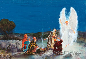 Angels Tell Shepherds of Jesus' Birth