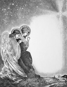 Angels Worship at Bethlehem