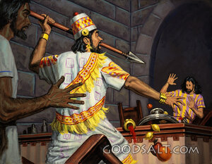 Angry King Saul