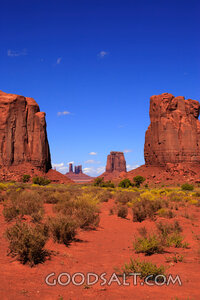 ARIZONA. Monument Valley. Afternoon view through the North W
