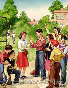 Baseball Picture- Choosing Sides