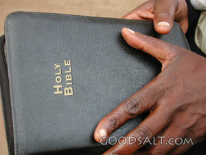 Hands Holding the Holy Bible
