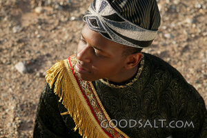 Ethiopian Eunuch Listening on the Desert Road
