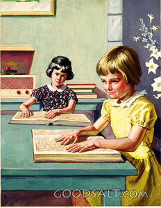 Blind Children Reading Braille