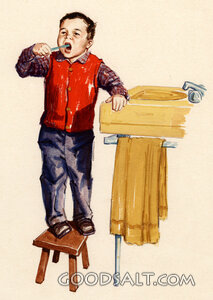 Boy Brushing His Teeth