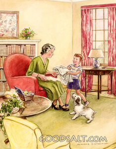 Bringing Newspaper to Grandmother