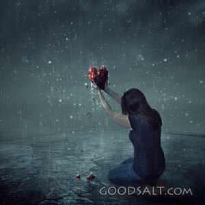 Broken Heart During Rain Storm