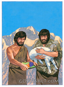 Cain and Abel Bring Their Offerings