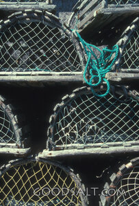 Stacked Fishing Traps and Nets
