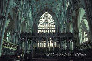 Gothic Cathedral Sanctuary and Stained Glass