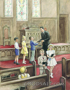 Children Receiving Bibles