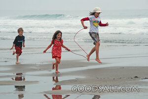 Children Running on the Beach
