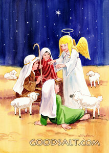 Children's Scene: Angel Announcing Jesus' Birth