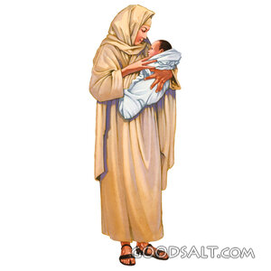 Mary Cradles the Infant Jesus