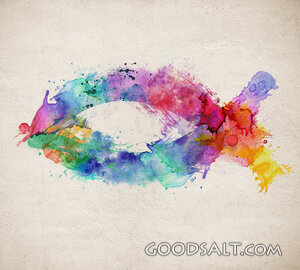 Colorful Jesus Fish