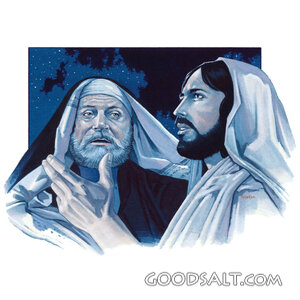 Jesus Teaches Nicodemus by Night