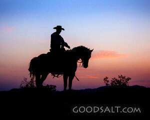 Cowboy at Sunset