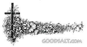 Cross With Flowers Design
