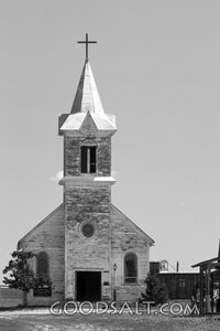 Weathered Country Chapel with Steeple Cross
