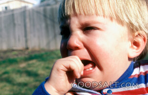 Crying Child in the Yard