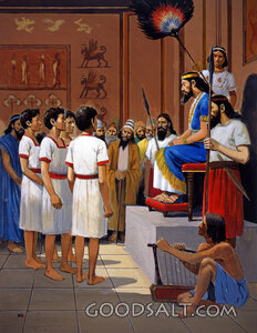 Daniel and His Three Friends Before the King
