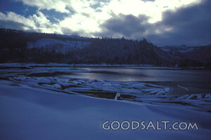 Winter Stillness Over the Mountain Lake