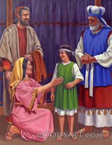 Elkanah and Hannah Visit Samuel