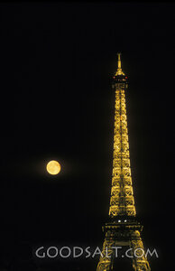 Eiffel Tower Under the Moon
