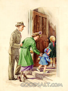 Family Going to Church