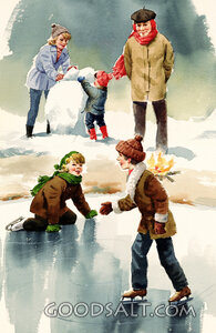 Family Winter Scene