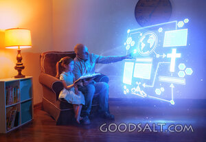 Father and Daughter study together