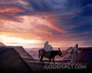Flight Into Egypt 2, Mary and Joseph on Their Journey