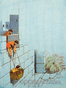 Friends Let Paul Down the City Wall