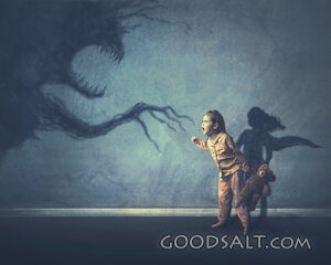 Girl and monster