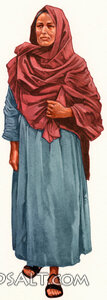 Woman Disciple in a Crimson Veil