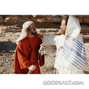 Jesus Touches the Healed Leper
