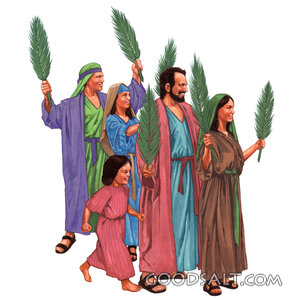 Palm Sunday Worshipers