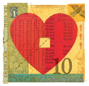 Heart With Numbers and Money