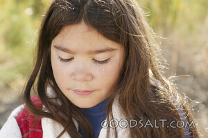 Young Israelite Girl in Quiet Reflection