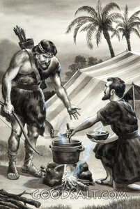 Jacob and Esau: Esau Trades His Birthright With  Jacon