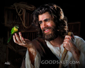 Jesus and a Bird