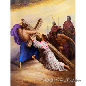 Jesus Arrives at Calvary 