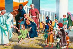 Jesus Healing in the Temple