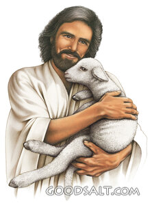 Jesus Holds a Lamb