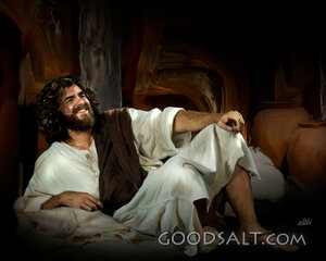 Jesus Leaning Back