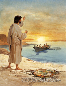 Jesus Meets the Disciples at the Shore of Lake Galilee